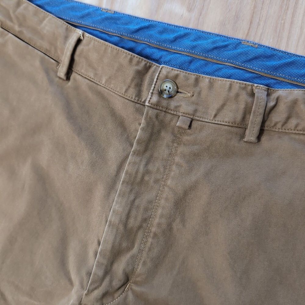 Bobby Jones Pants Mens Size 33X30 Brown Chinos Brushed Cotton Stretch Straight
